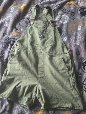 Vans Olive Green Cargo Short Overalls